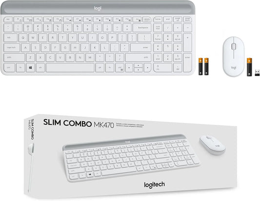 Logitech MK470 Slim Wireless Combo - White